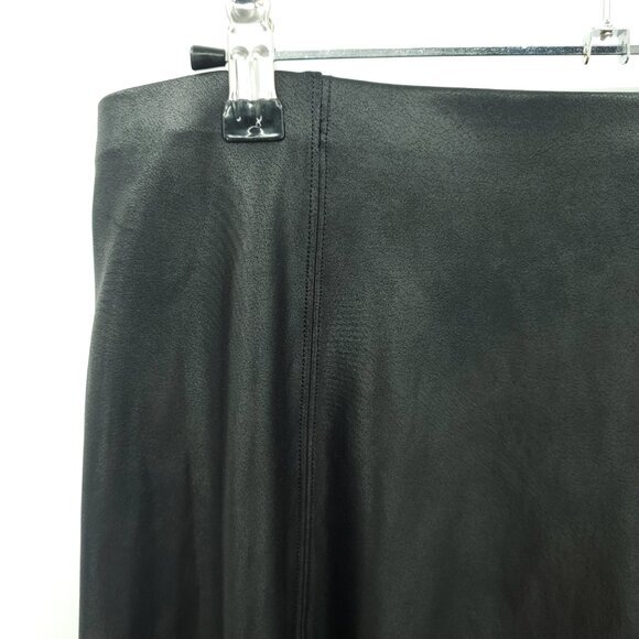 SPANX Faux Leather Skater Skirt M Black 50156R - Picture 5 of 15